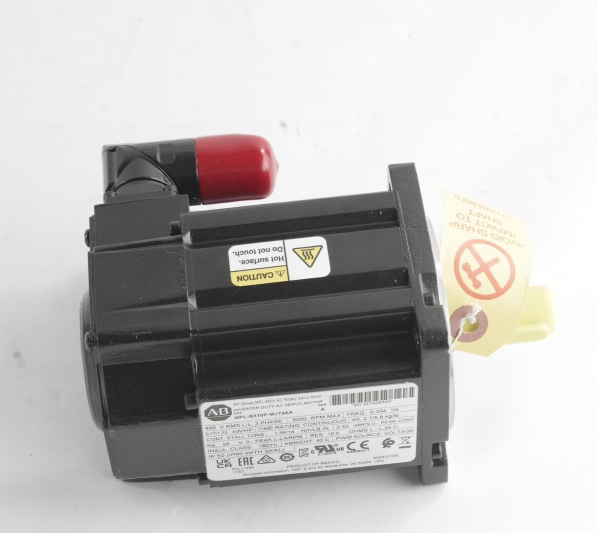 Allen Bradley MPL-B310P-MJ72AA Ser A 460V 5000RPM Brushless Servo Motor - No Box