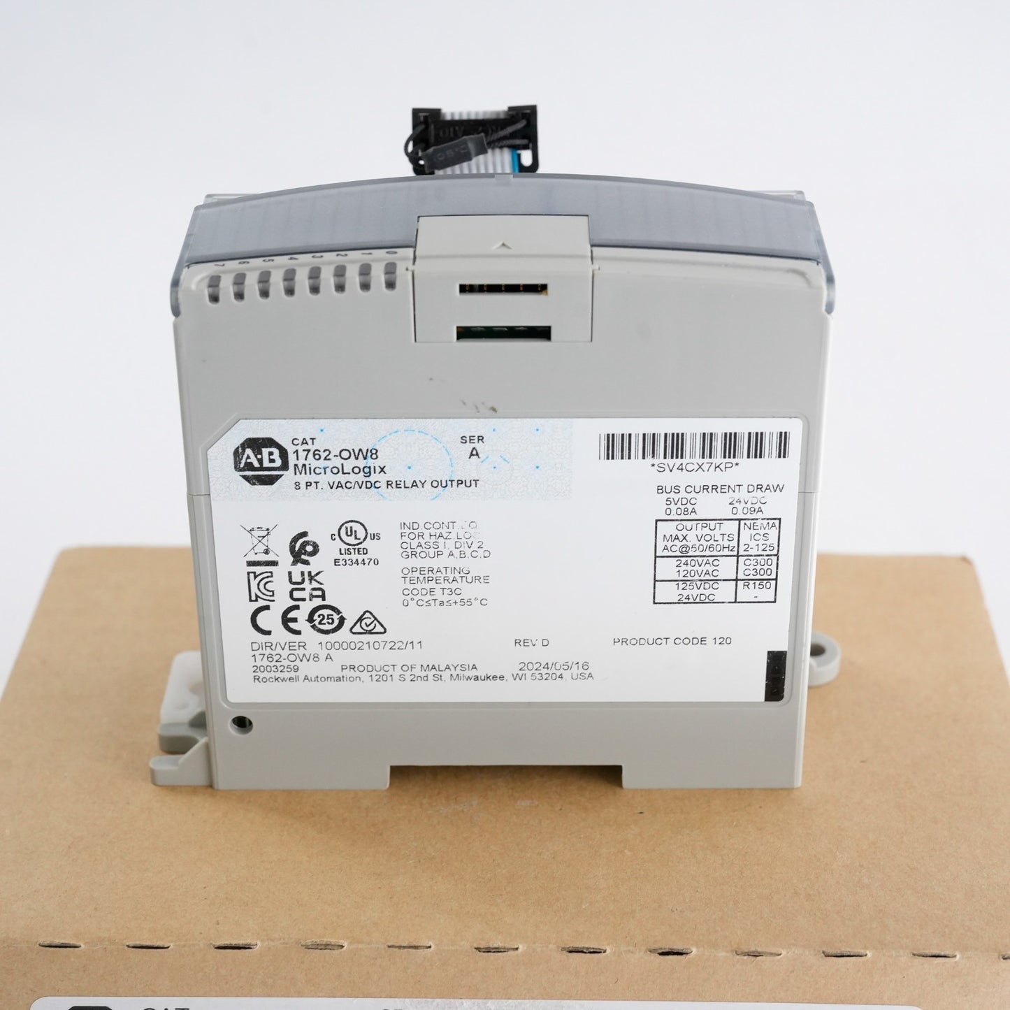 Allen Bradley 1762-OW8 /A MicroLogix 8-Point Relay Output Module - Open Box