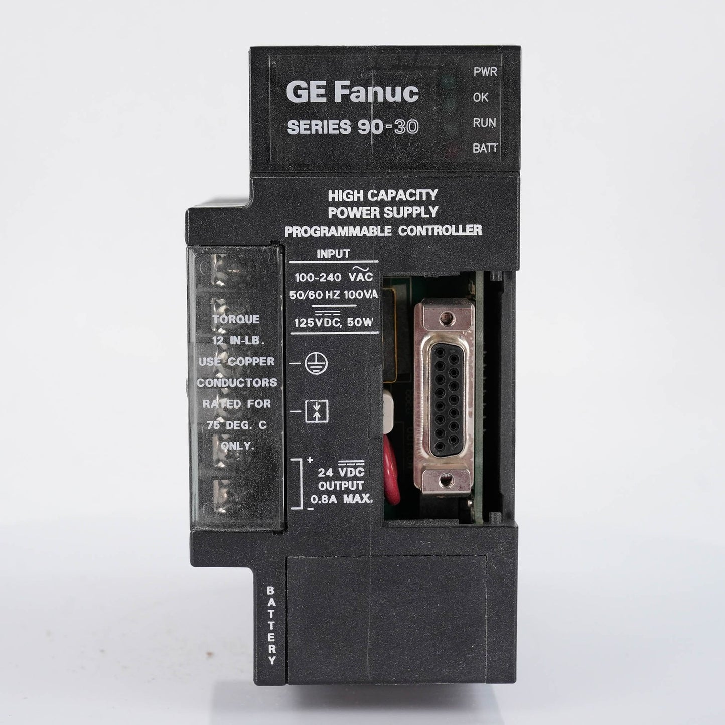 GE FANUC IC693PWR330C Series 90-30 PLC High Capacity Power Supply 120/240VAC 30W