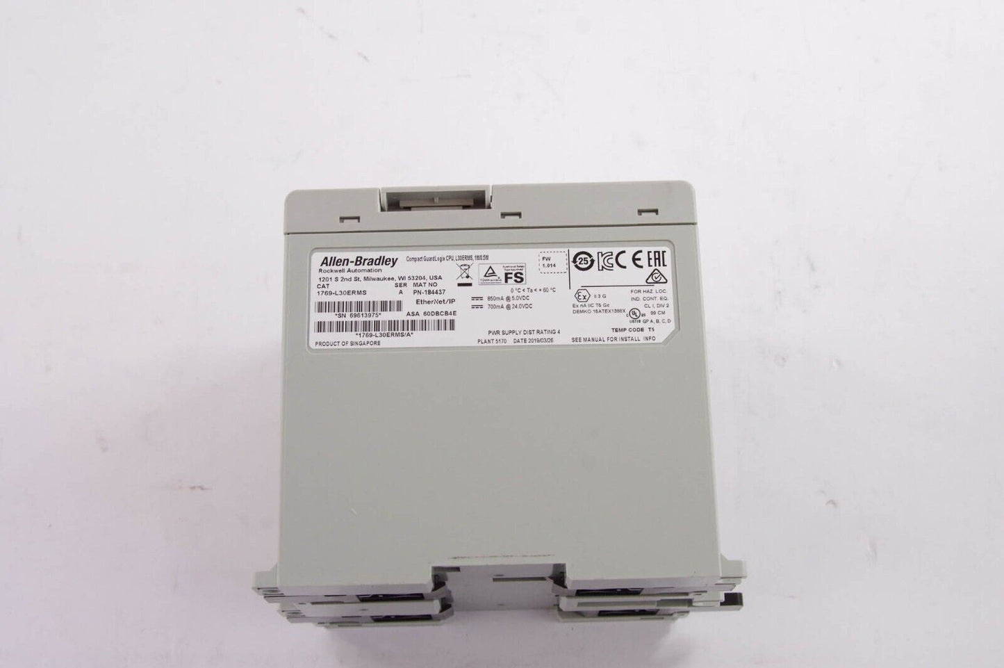 Allen Bradley 1769-L30ERMS / 1769L30ERMS Ser A Compact GuardLogix CPU