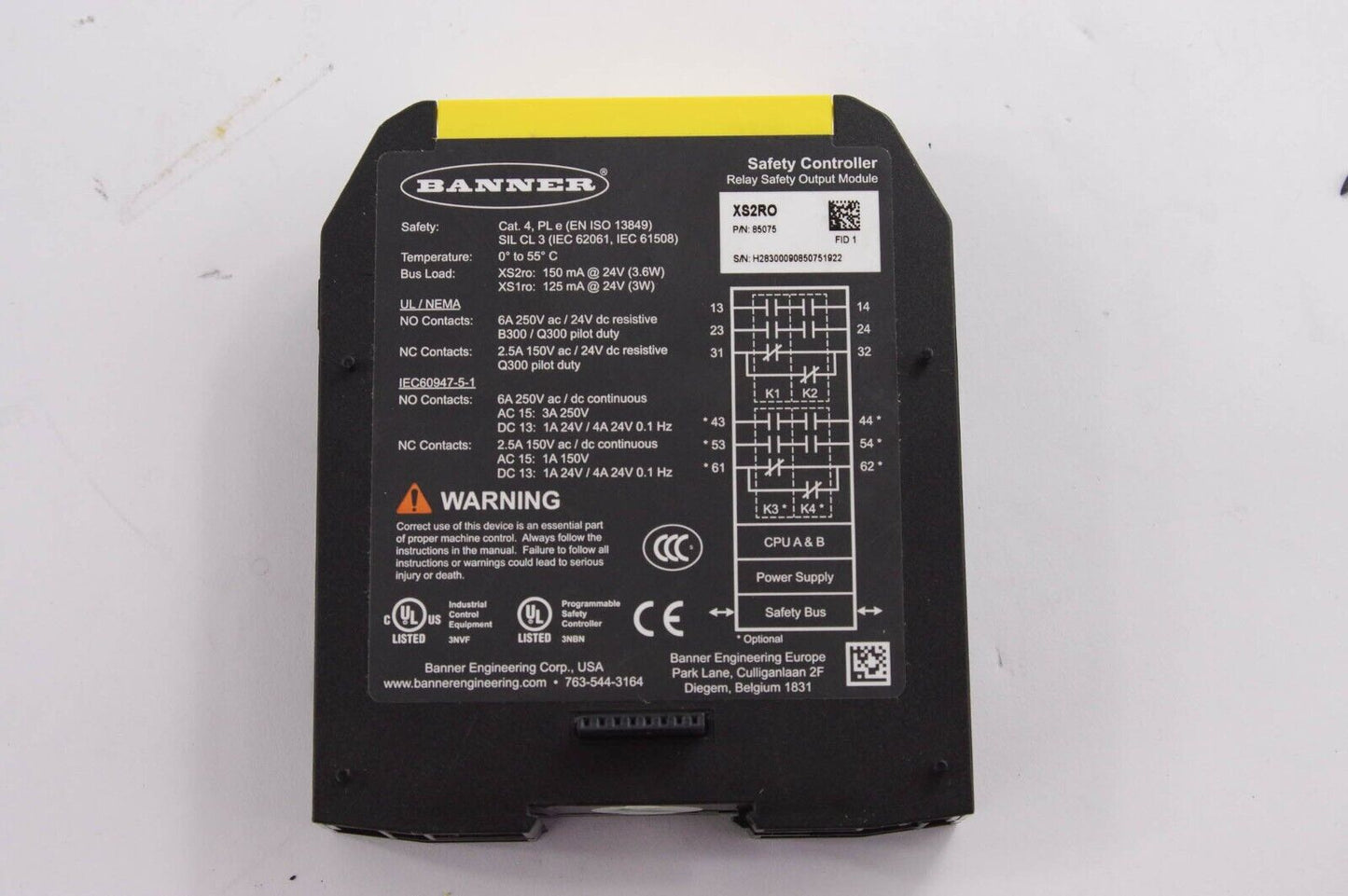 Banner XS2RO 85075 Safety Controller Expansion Module