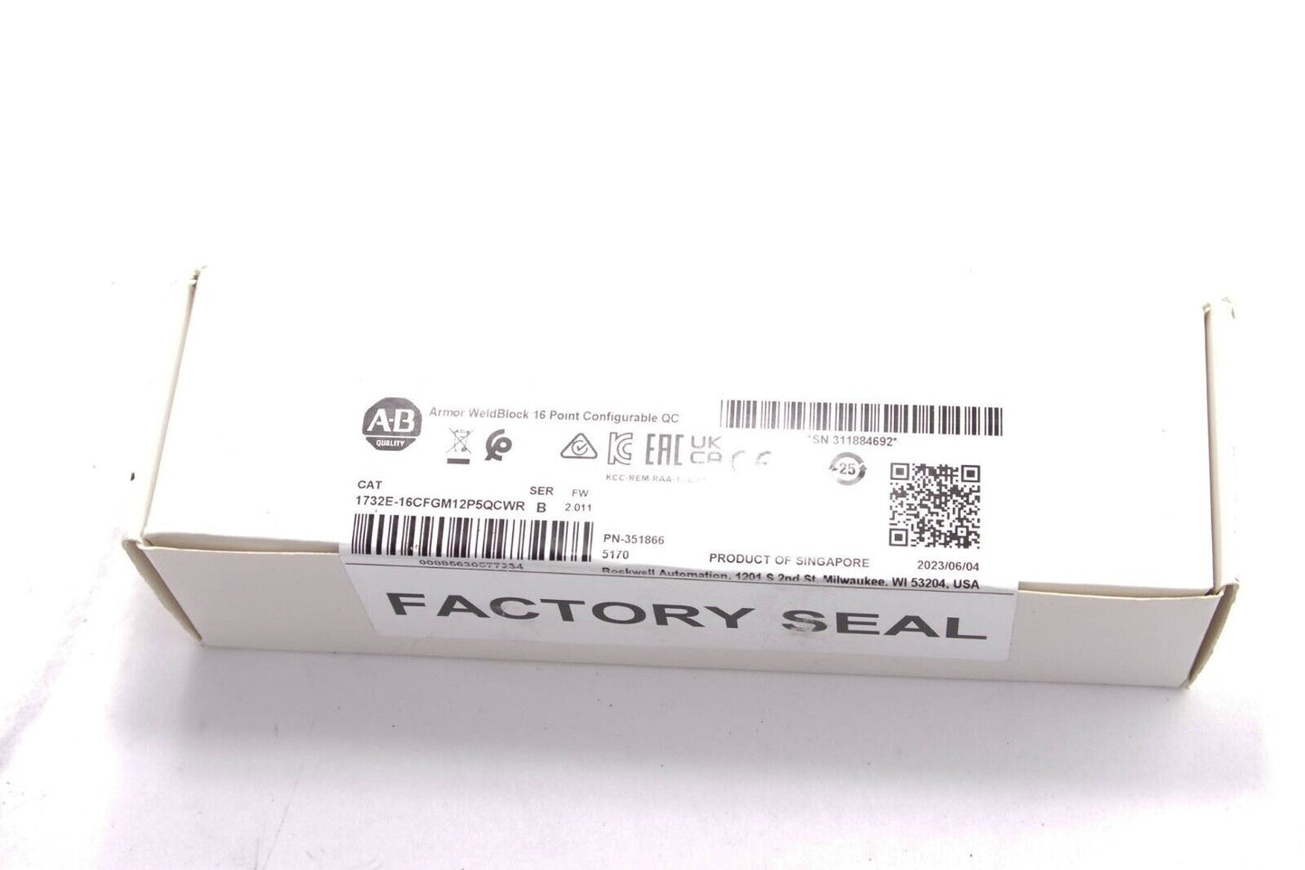 Allen Bradley 1732E-16CFGM12P5QCWR /  1732E16CFGM12P5QCWR Ser B - 16 IO Points