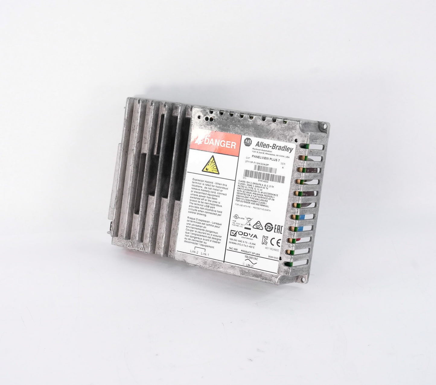 Allen Bradley 2711P-T12W22A9P A PanelView Plus 7 Performance 120 AC Logic Module