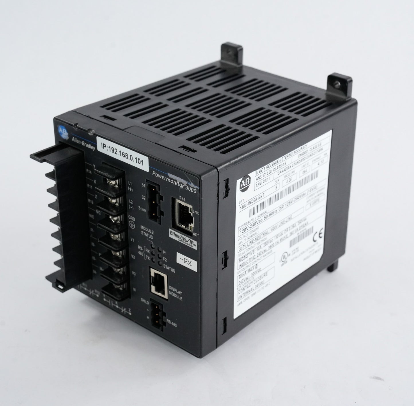 Allen Bradley 1404-M605A-ENT /B Powermonitor 3000 Monitor/Control 1404M605AENT