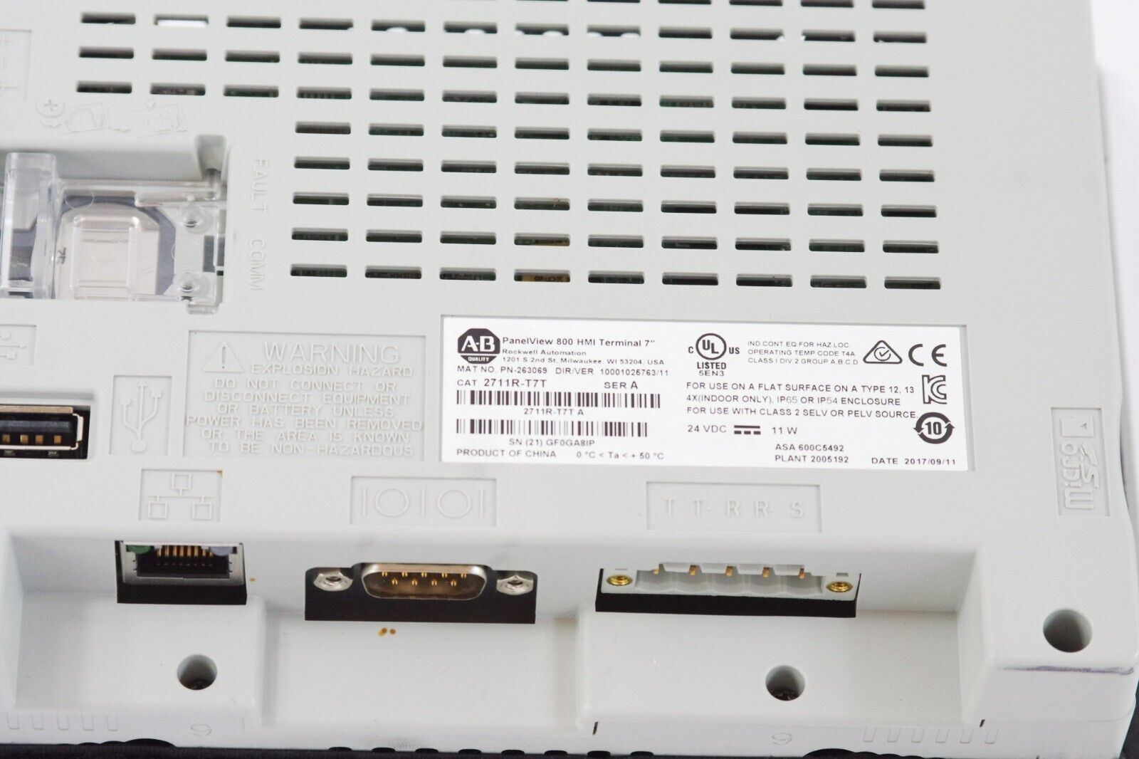 Allen-Bradley 2711R-T7T PANELVIEW 800 SER. A 2711RT7T – NJT Automation