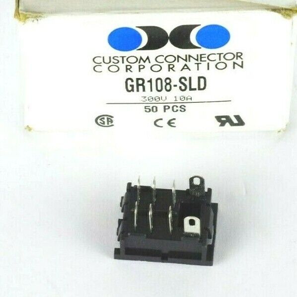 One Gr108-sld Custom Connector 8 Pin, 300V 10A 100 Megohms GR Series Relay