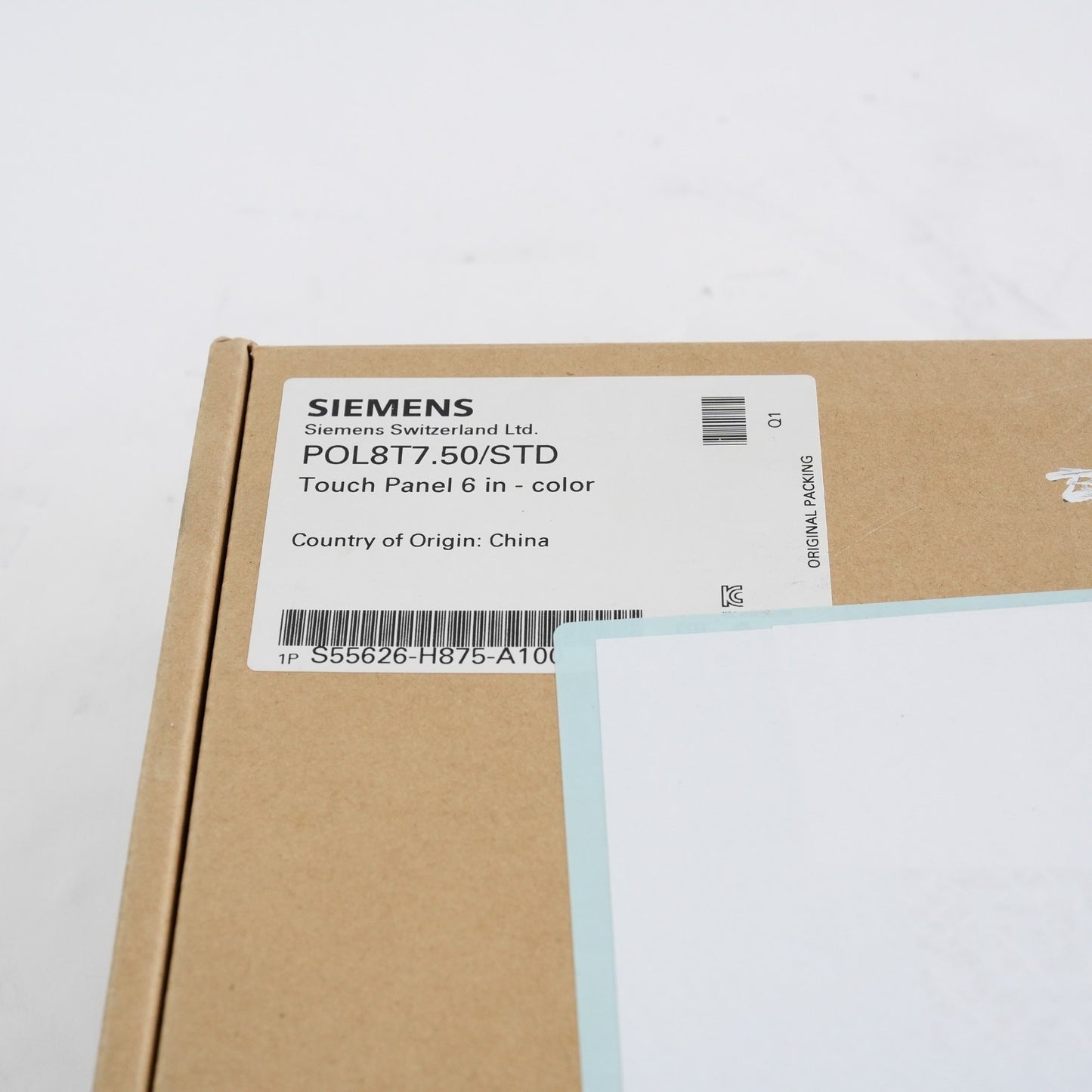 Siemens KTP600 Simatic Touch Panel Basic Color 1P S55626-H875-A100 POL8T7.50/STD