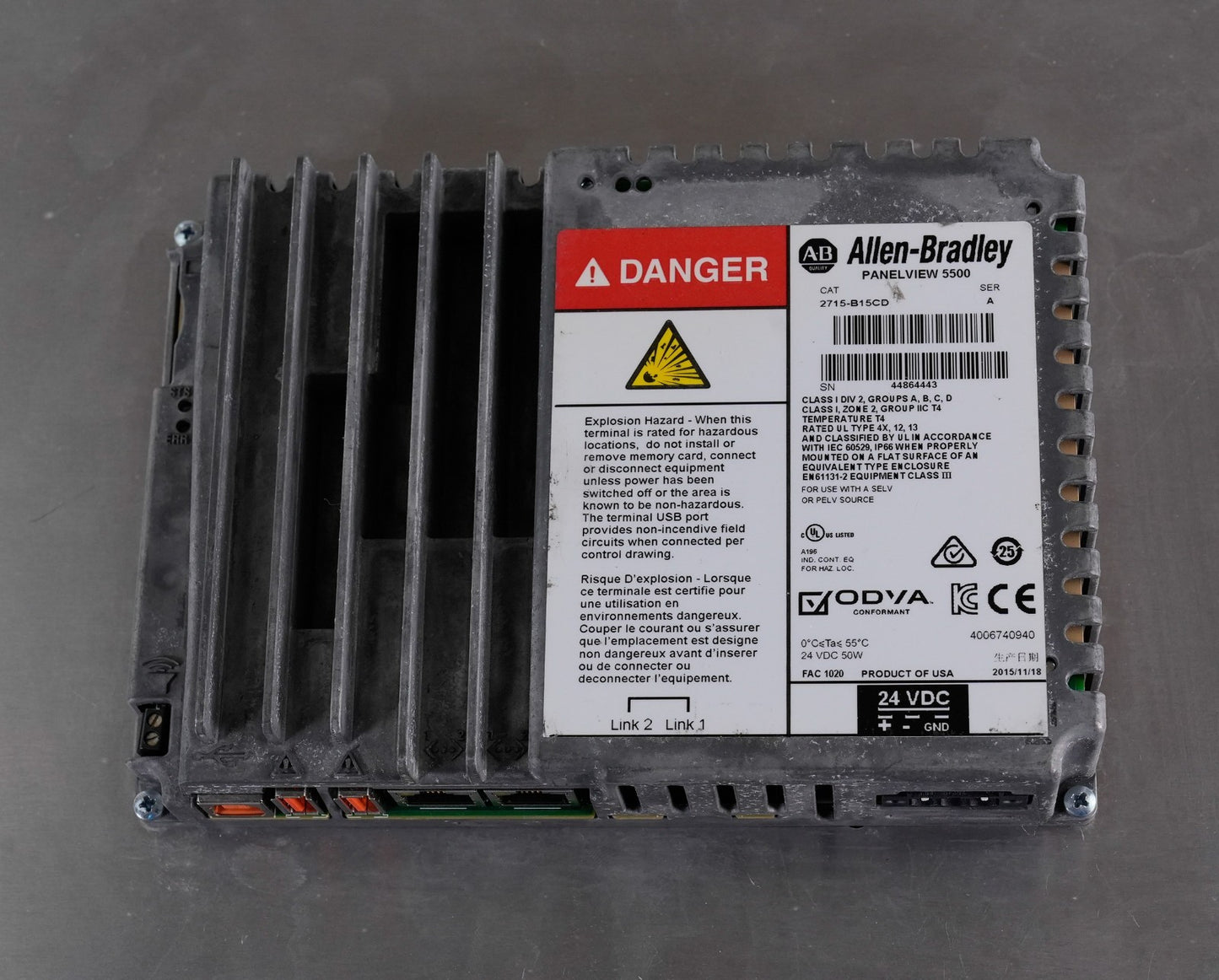 Allen Bradley 2715-B15CD /A Panelview 5500 Display Terminal 2715B15CD