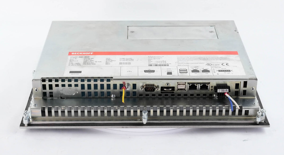 Beckhoff CP6602-0001-0020 Panel PC 5.7in Touch Screen ARM9 400MHz 24VDC
