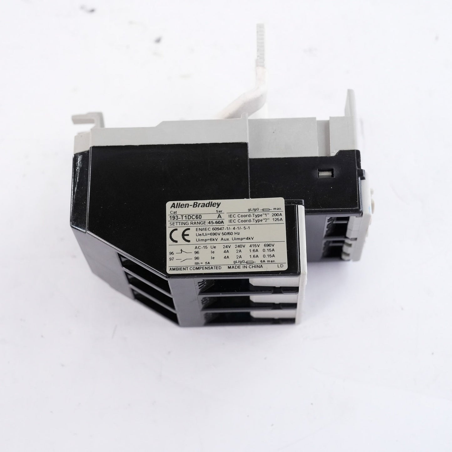 Allen Bradley 193-T1DC60 /A T1 MCS Bimetallic Overload Relay 193T1DC60