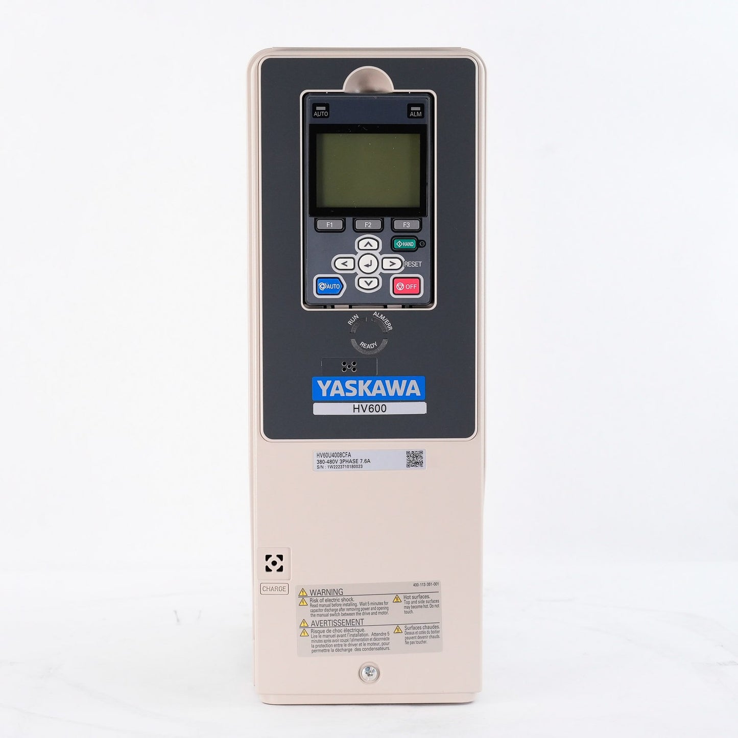 Yaskawa CIPR-HV60U4008CFAA-AAAAHA Rev A 480V 7.5A 5HP AC Drive - Open Box