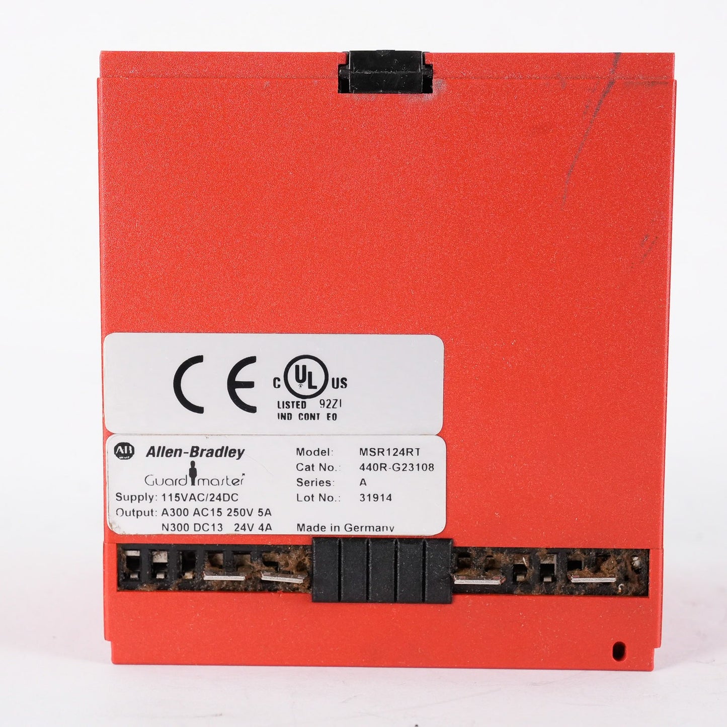 Allen Bradley 440R-G23108 /A Guardmaster MSR124RT Safety Relay 115VAC 250V 5A