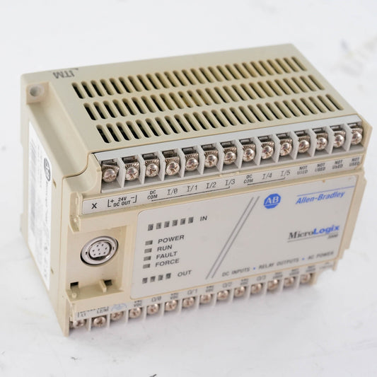 Allen Bradley 1761-L10BWA Ser E MicroLogix 1000 PLC 6 In 24VDC 4 Relay Out