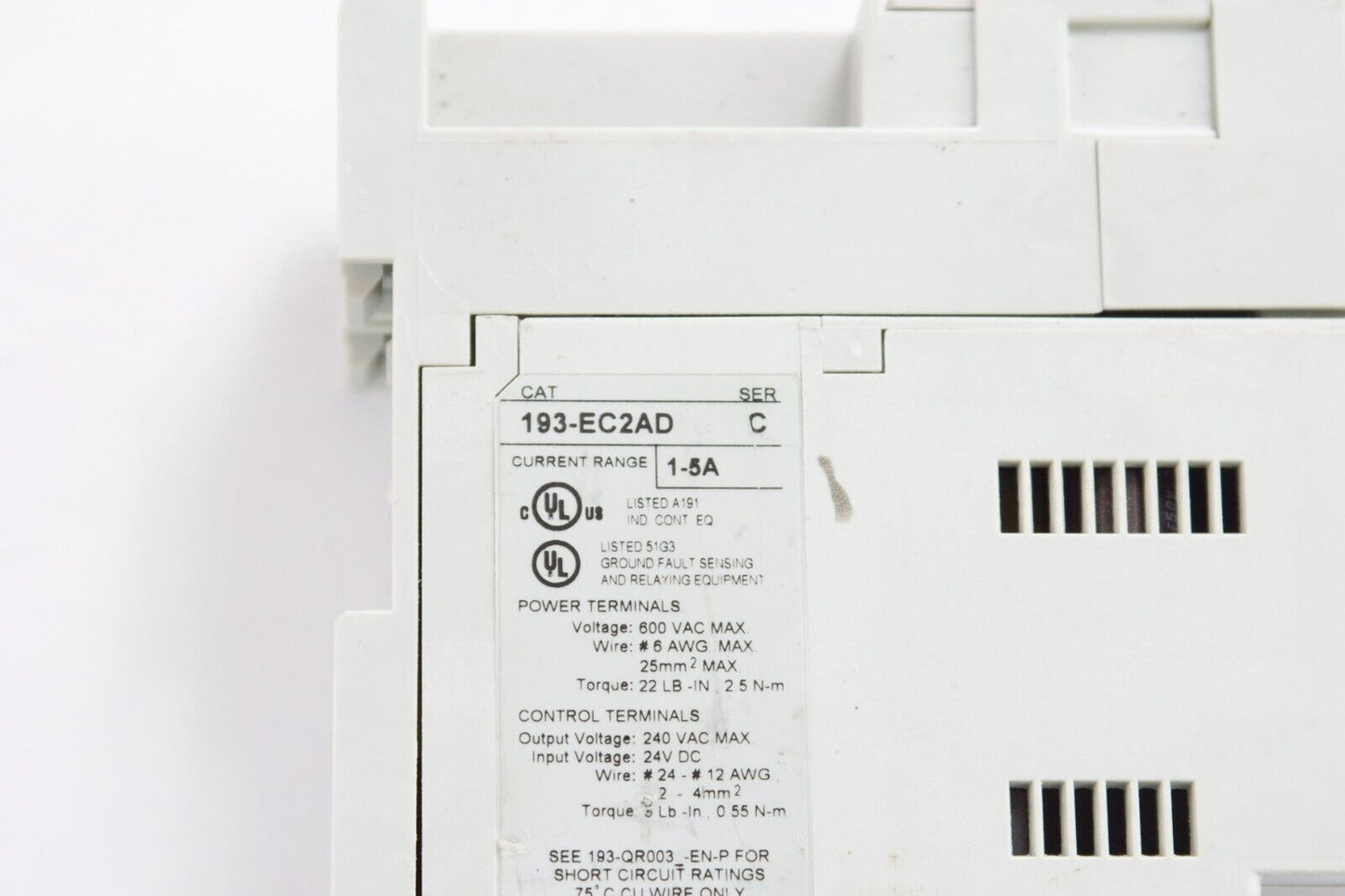 Allen Bradley 193-EC2AD Series C E3 Plus / 193-ECPM2 Series A