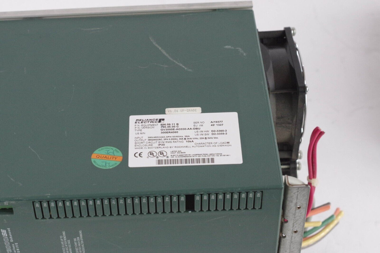 Reliance Electric GV3000E-AC030-AA-DBU / GV3000/SE Sensorless AC Drive 480VAC