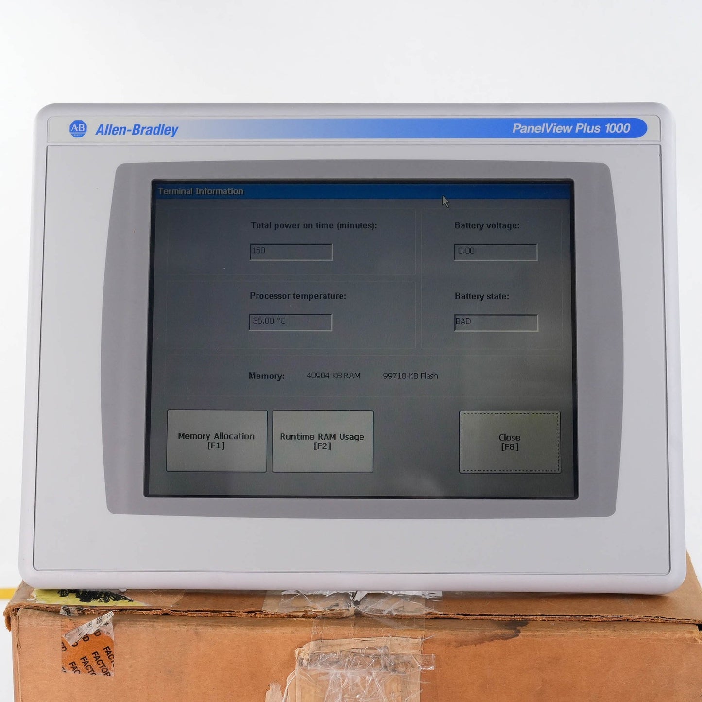 Allen Bradley 2711P-T10C4D1 Ser A PanelView Plus 1000 Color Touch With Box