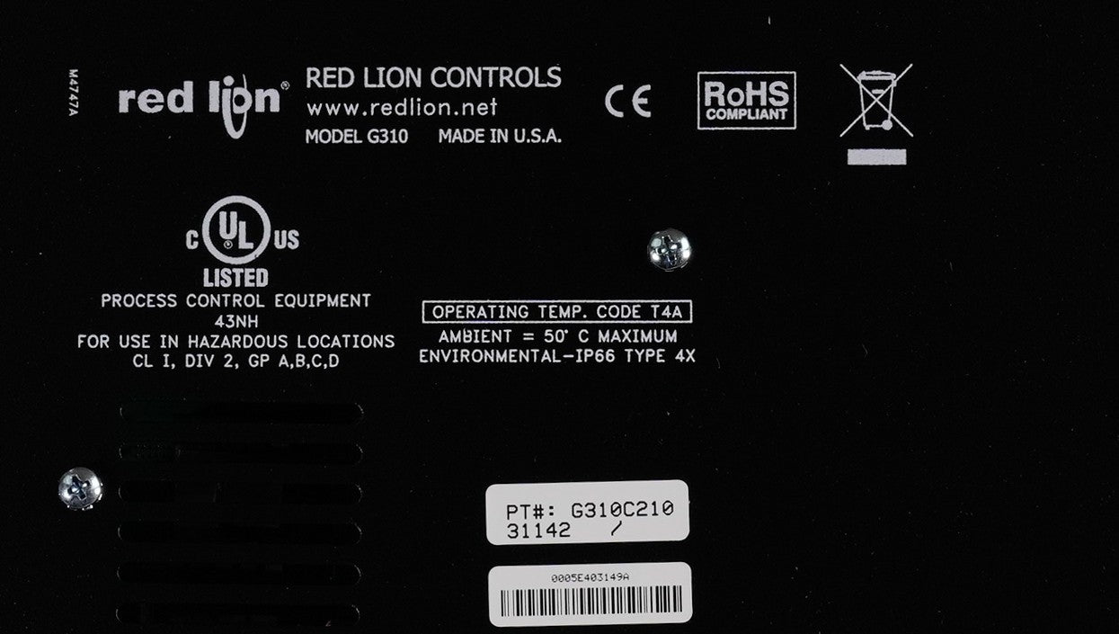 Red Lion G310 HMI Operator Interface Touchscreen Display G310C210 - Open Box