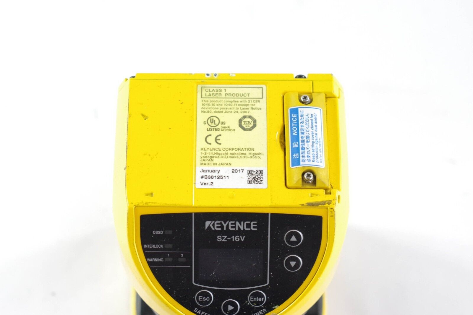 Keyence Model SZ-16V Multi-function Type Safety Laser Scanner - For Pa ...