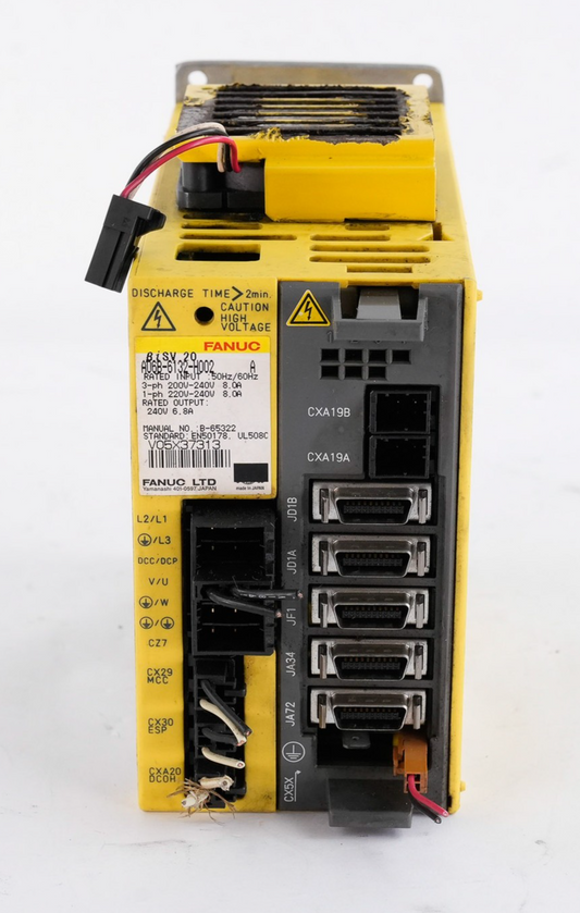 FANUC A06B-6132-H002 BiSV 20 Servo Amplifier Unit 3-Ph 200/240V 8A A06B6132H002