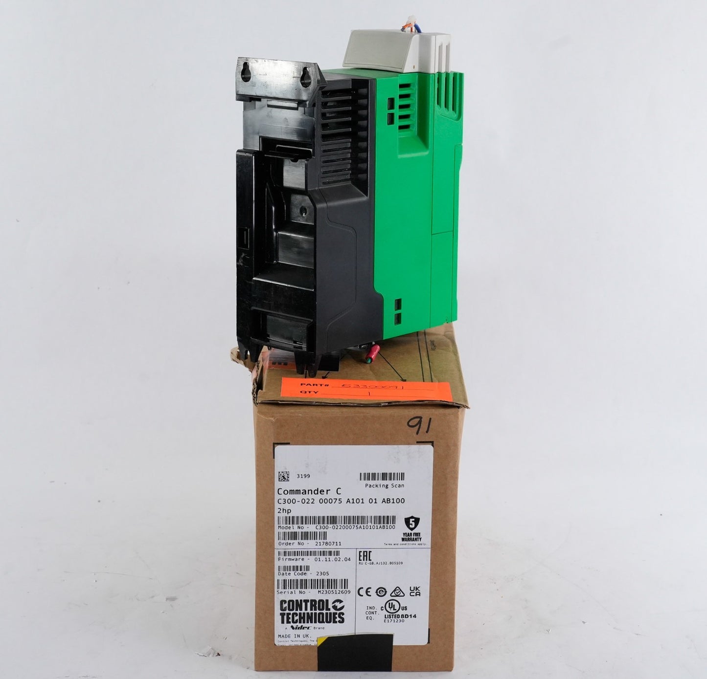 Control Techniques C300-022 00075 A 2HP Drive 240V C300022 - Open Box