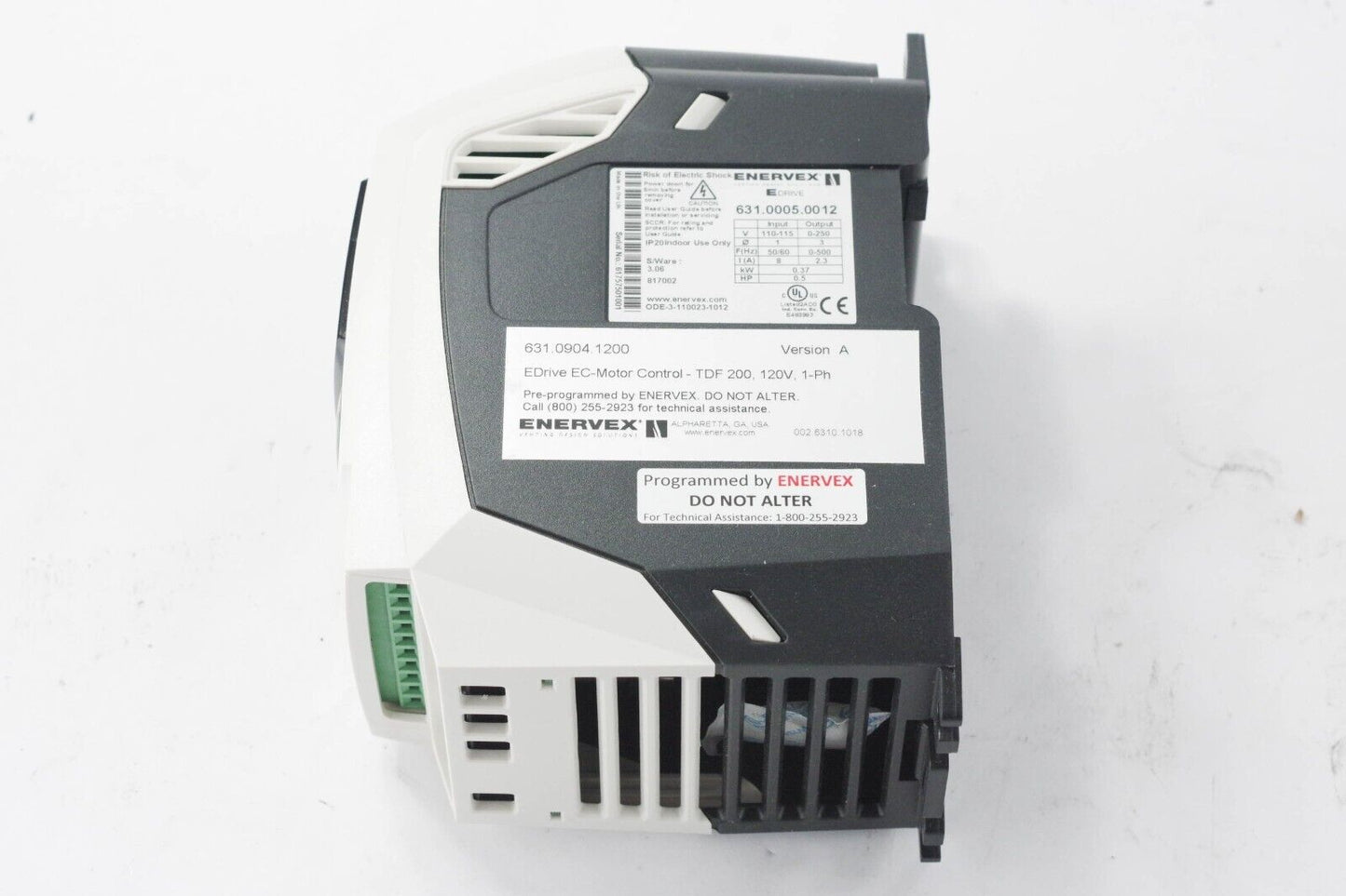 Enervex E Drive 631.0005.0012 / 631.0904.1200 110-115V .37kW .5HP TDF 200