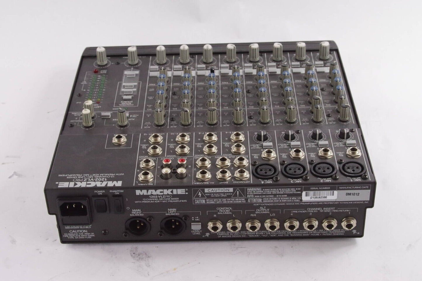 Mackie 1202 VLZ Pro 1202VLZ 12-CHANNEL MIC/LINE MIXER PREMIUM XDR PREAMPLFIERS