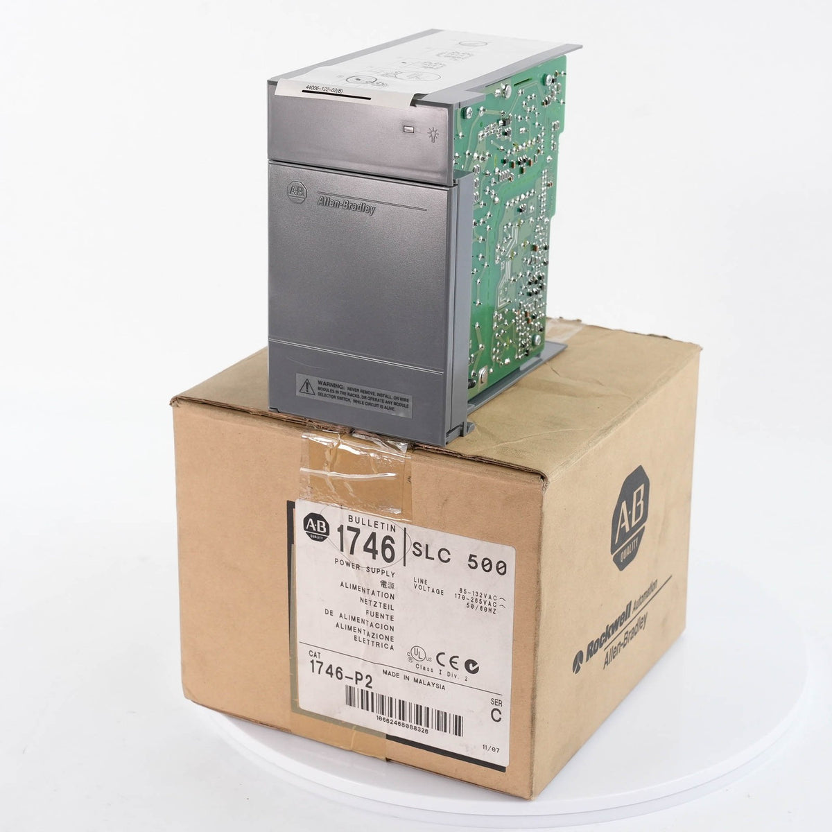 Allen Bradley 1746-P2 Ser C SLC 500 Power Supply 120 VAC 1746P2 Open Box
