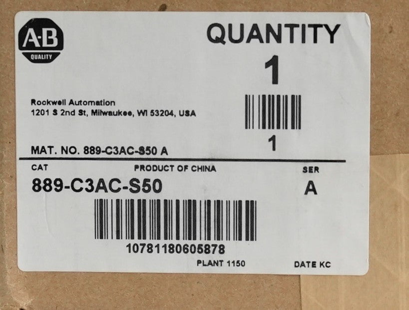 Allen Bradley 889-C3AC-S50 /A Yellow PVC Cable - Sealed Surplus