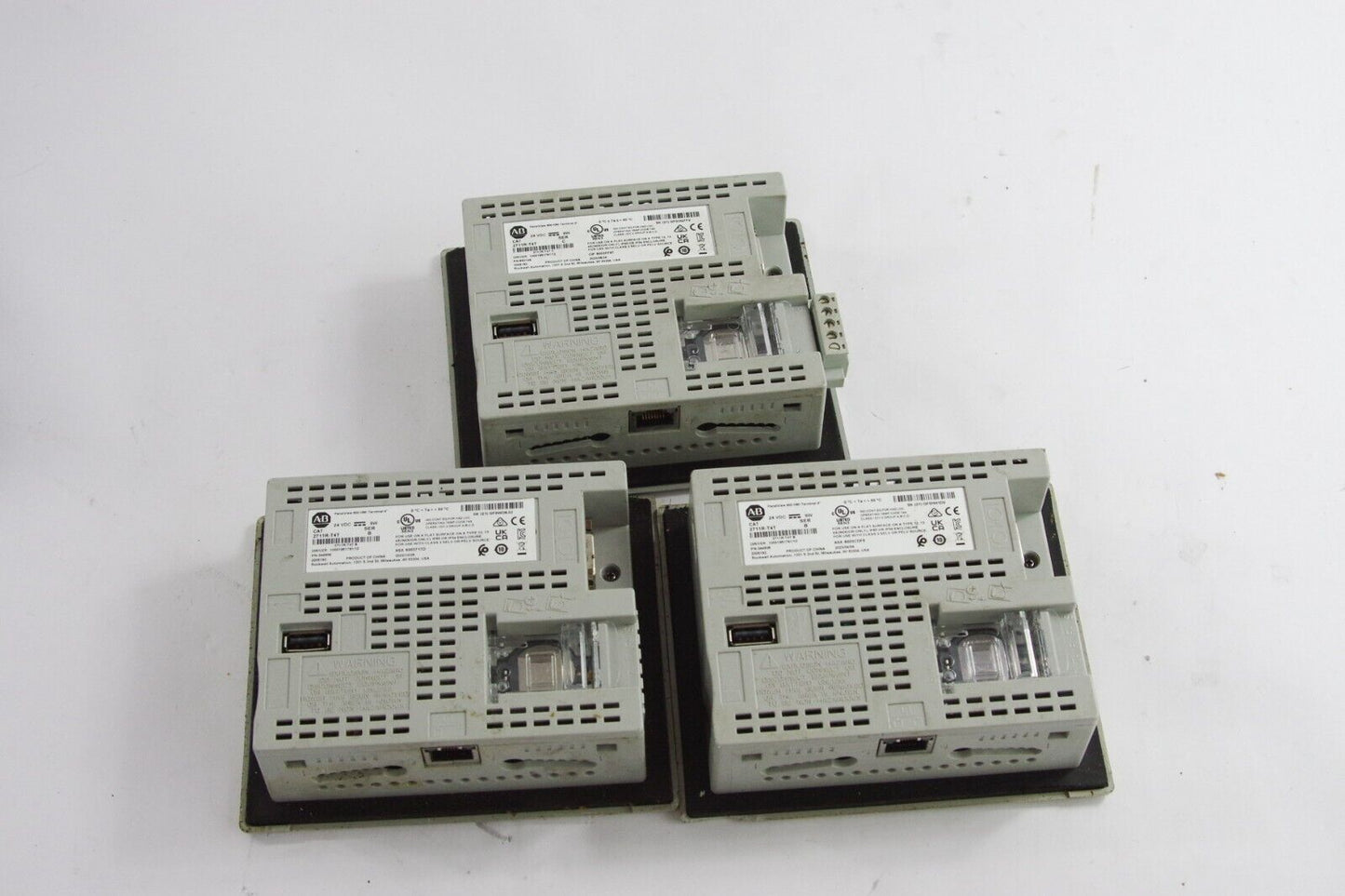 3x Allen Bradley 2711R-T4T / 2711RT4T Ser B Panel View 800 - For Parts Repair