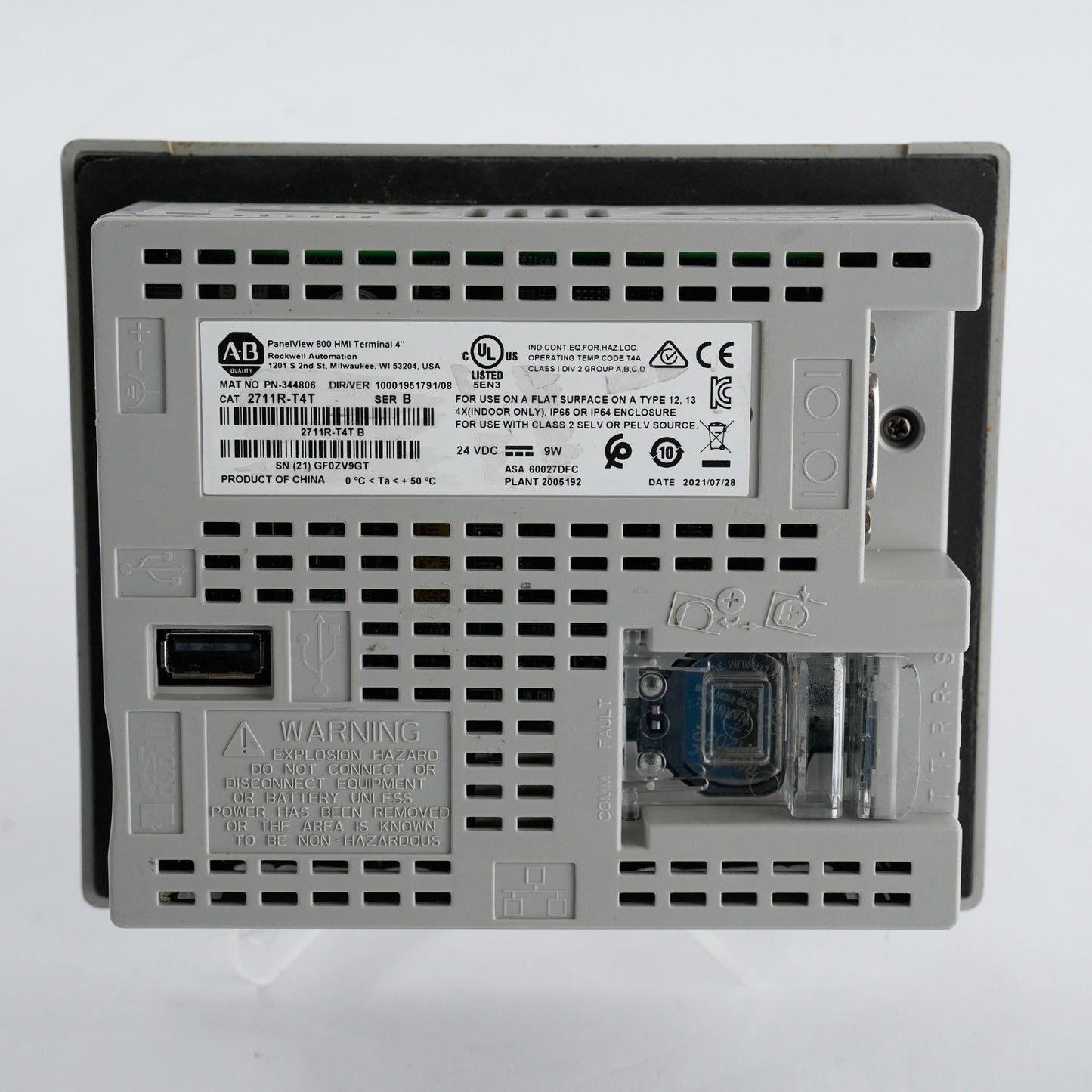 Allen Bradley 2711R-T4T /B PanelView 800 HMI Terminal 2711RT4T