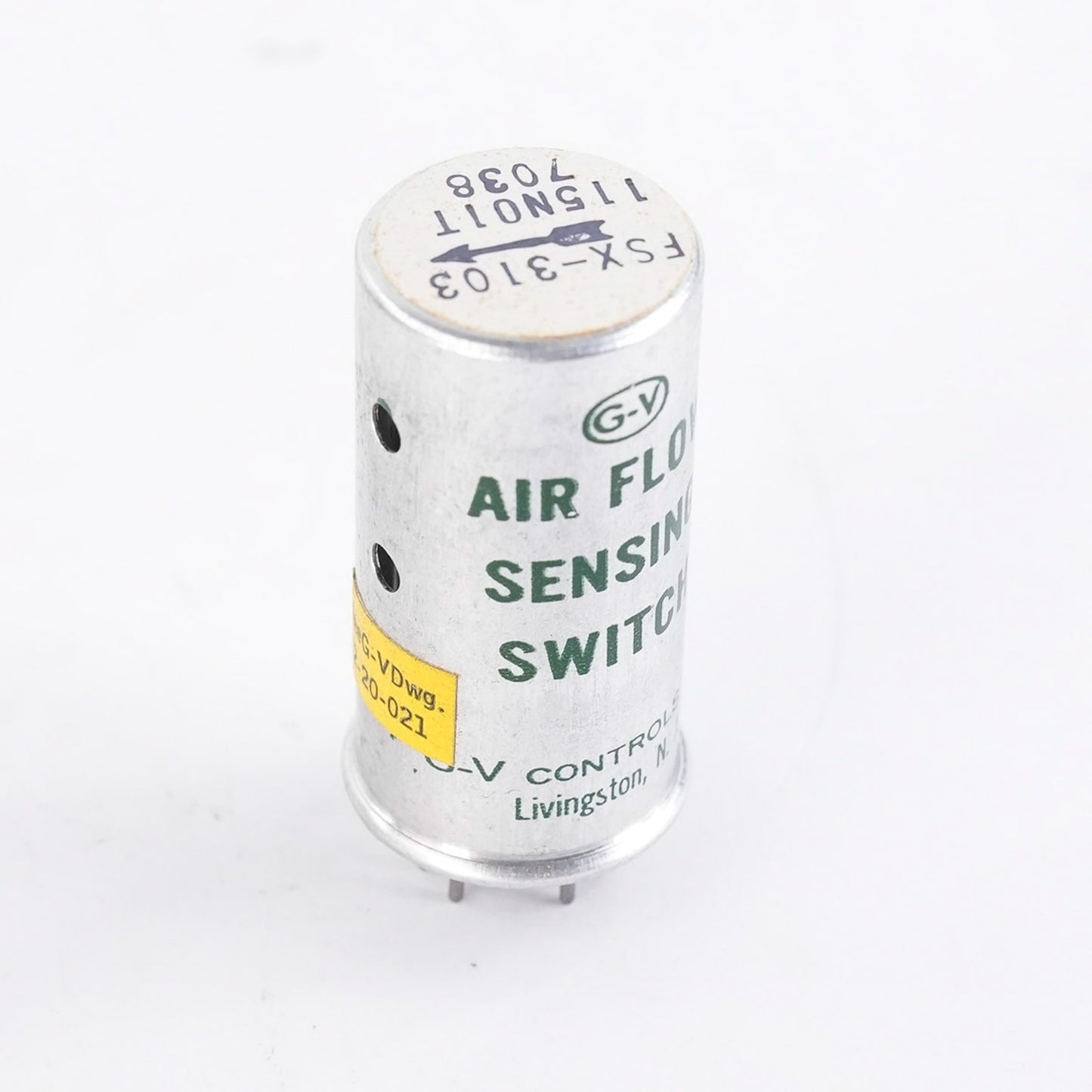 G-V Controls FSX-3103 Air Flow Sensing Switch 115N01T 7038 Lightly Used