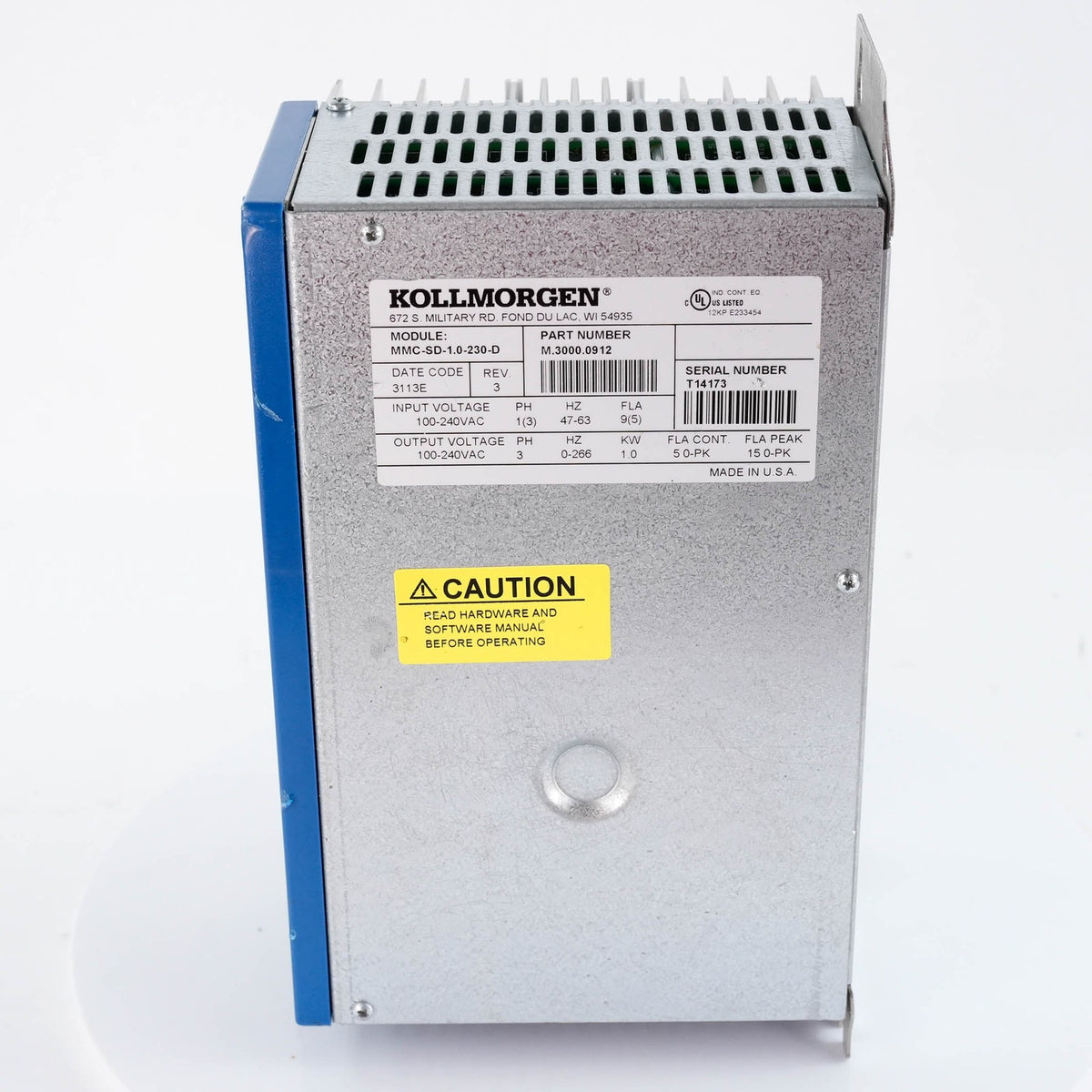Kollmorgen MMC-SD-1.0-230-D MMC Smart Drive 1.0kW 230V MMCSD10230D Servo Drive