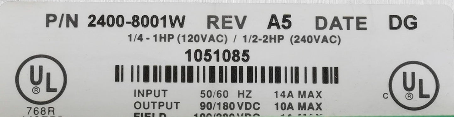 Control Techniques 2400-8001W Rev A5 Drive Circuit Board 24008001W