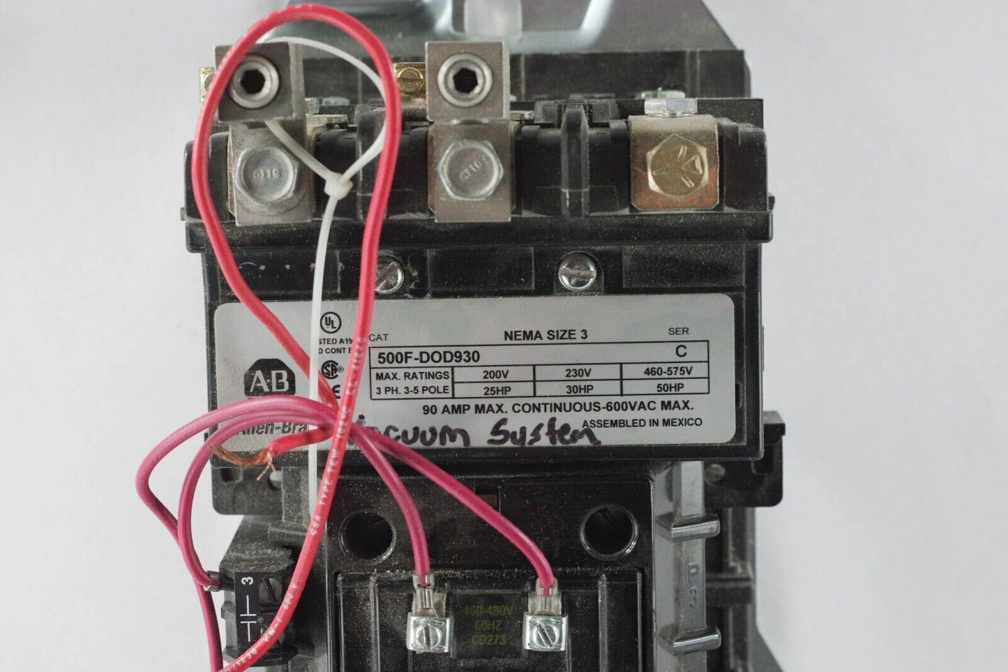 Allen Bradley 500F-DOD930 /C Series C Size 3 Starter