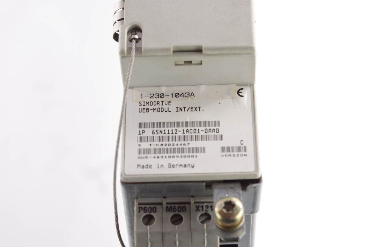 Siemens 6SN1112-1AC01-0AA0 Version C Simodrive UEB-Module INT/EXT