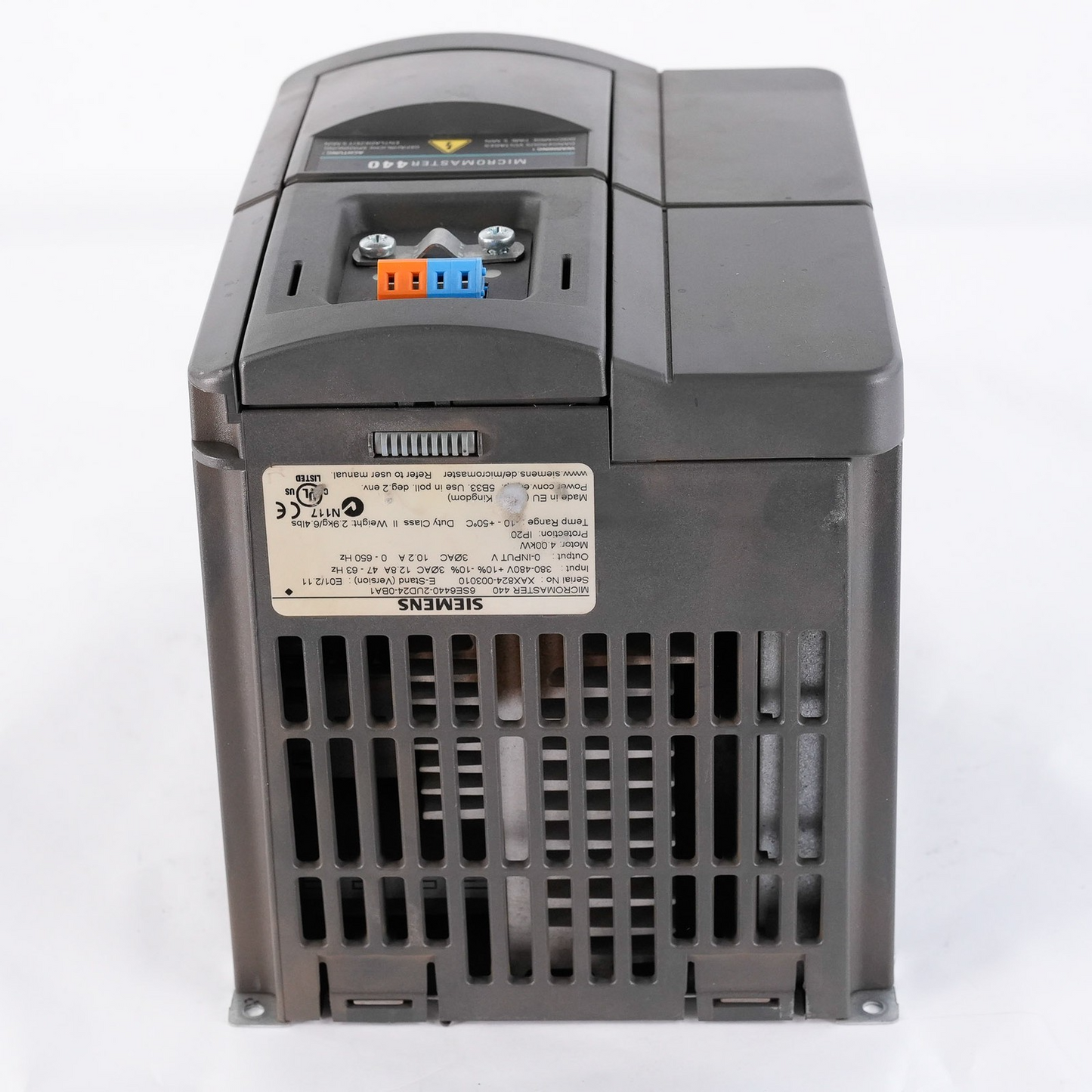 Siemens 6SE6440-2UD24-0BA1 Micromaster 440 Inverter Drive 6SE64402UD240BA1