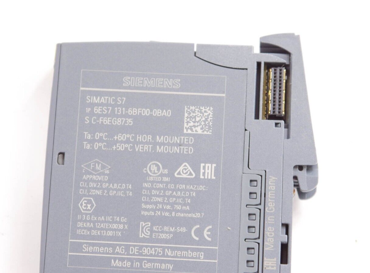 Siemens 6ES7 131-6BF00-0BA0 / 6ES71316BF000BA0 Simatic S7 Digital Input Module