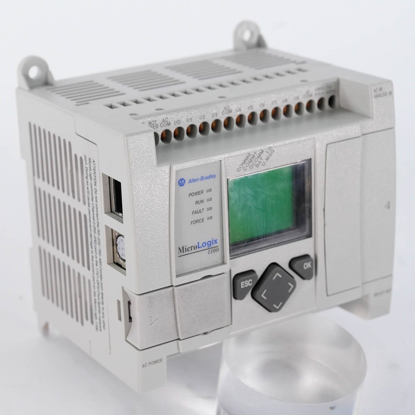 Allen Bradley 1763-L16AWA Ser B MicroLogix 1100 PLC 120/240V AC 1763L16AWA