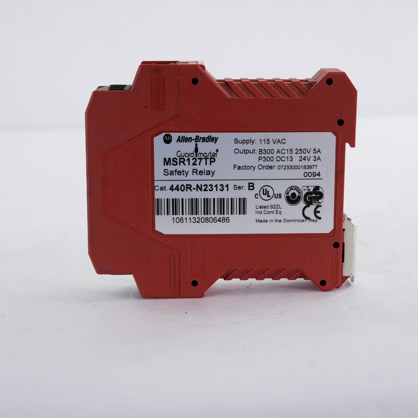 Allen Bradley 440R-N23131 /B Guardmaster Safety Relay 115VAC 440RN23131