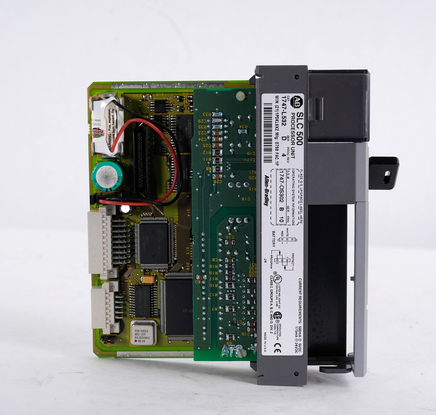 Allen Bradley 1747-L532 /D Proc. Rev 4 SLC 500 Processor Unit 1747L532 + Key
