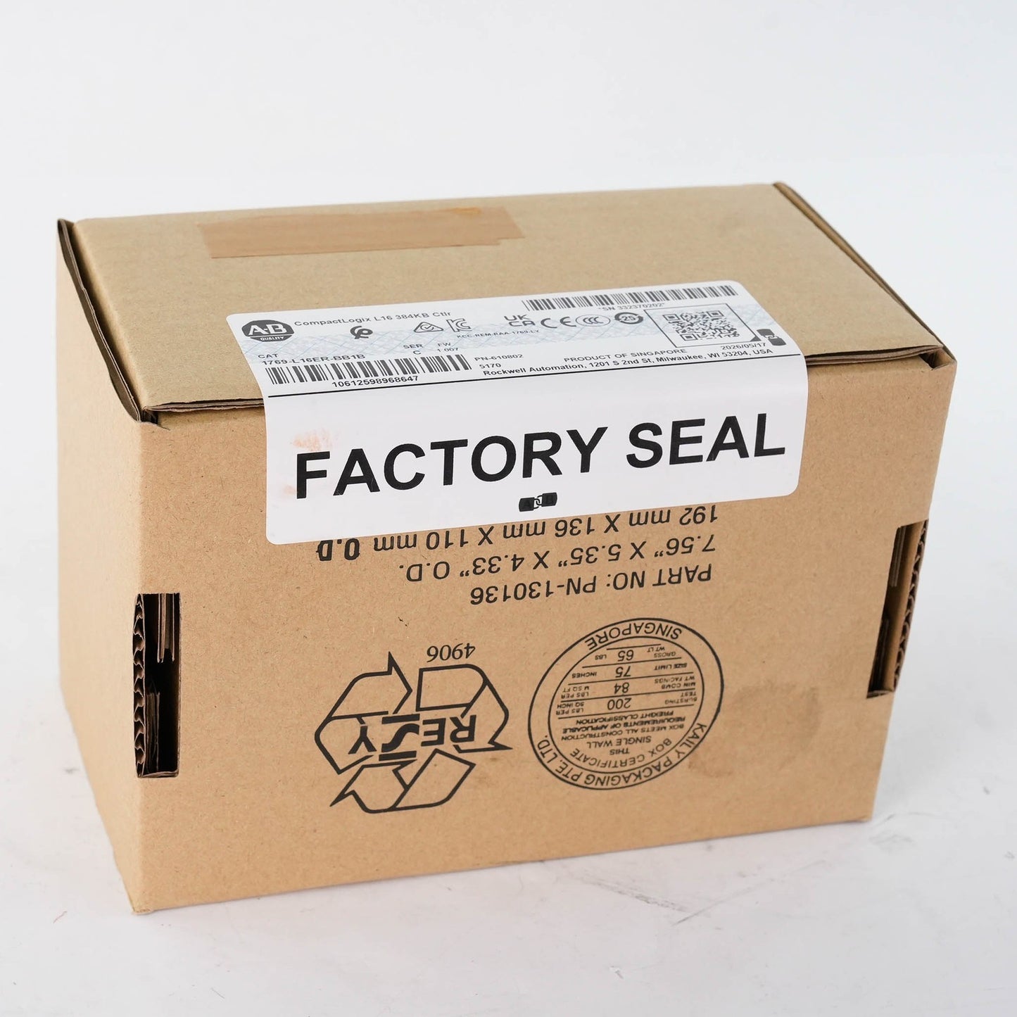Allen Bradley 1769-L16ER-BB1B /C CompactLogix 384KB Controller 24VDC Sealed