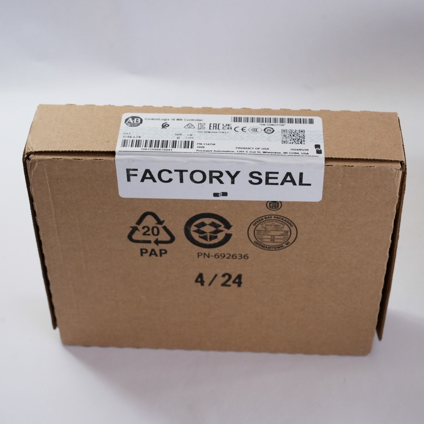 Allen Bradley 1756-L74 /B 16M ControlLogix 5574 Processor - 2024 Sealed Surplus