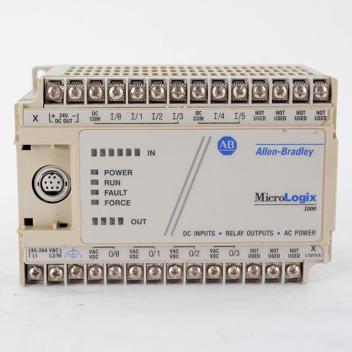 Allen Bradley 1761-L10BWA Ser E MicroLogix 1000 PLC 6 In 24VDC 4 Relay Out