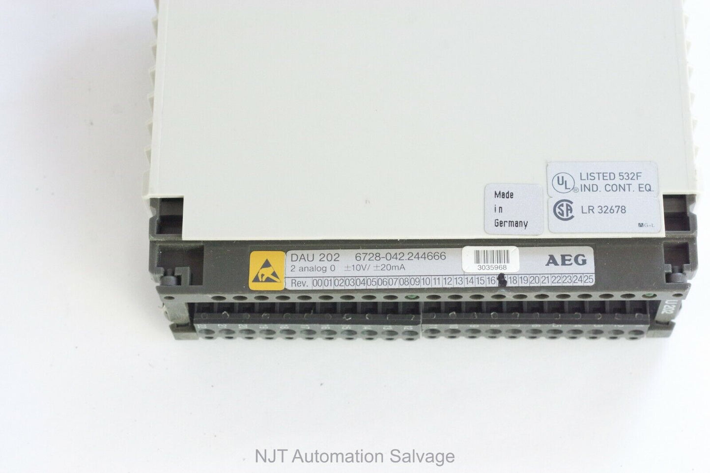 AEG DAU 202 6728-042.244666 Rev. 17 Analog Output Module