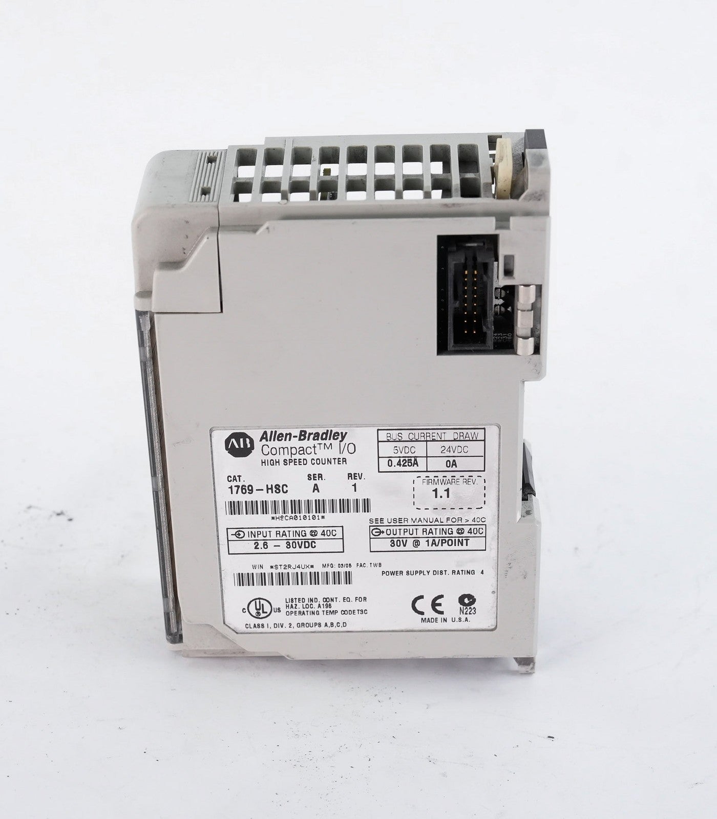 Allen Bradley 1761-HSC /A MicroLogix High Speed Counter Module 1761HSC