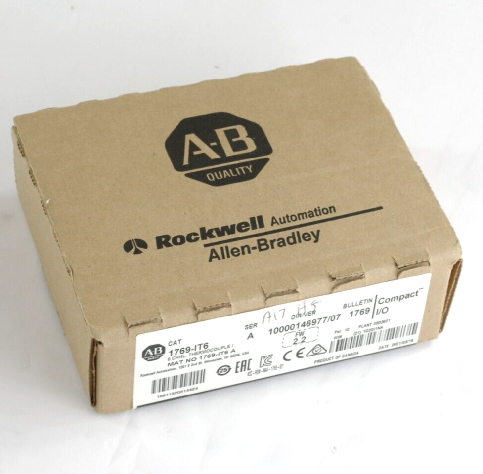 Allen Bradley 1769-IT6 SER A CompactLogix Thermocouple/mV Input Module Sealed