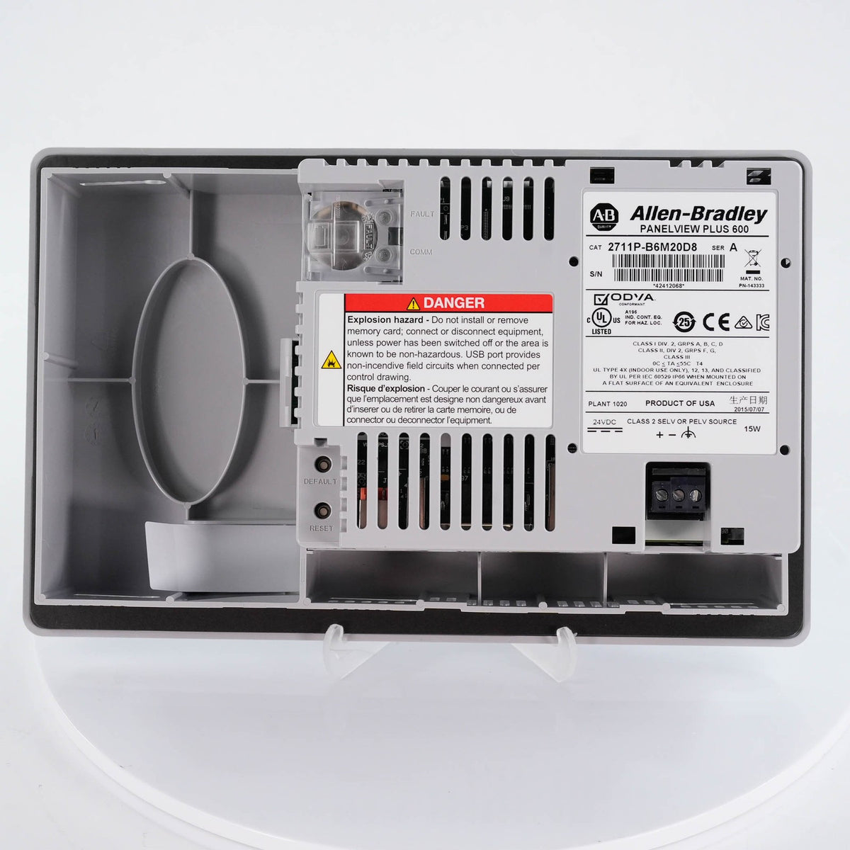 Allen Bradley 2711P-B6M20D8 Ser A PanelView Plus 6 600 Mono Key/Touch 24VDC