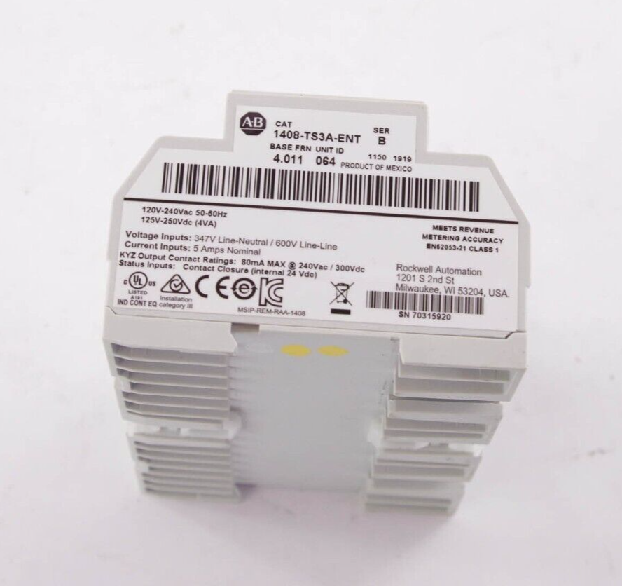 Allen Bradley 1408-TS3A-ENT / 1408TS3AENT Ser B Powermonitor 1000 Power Supply