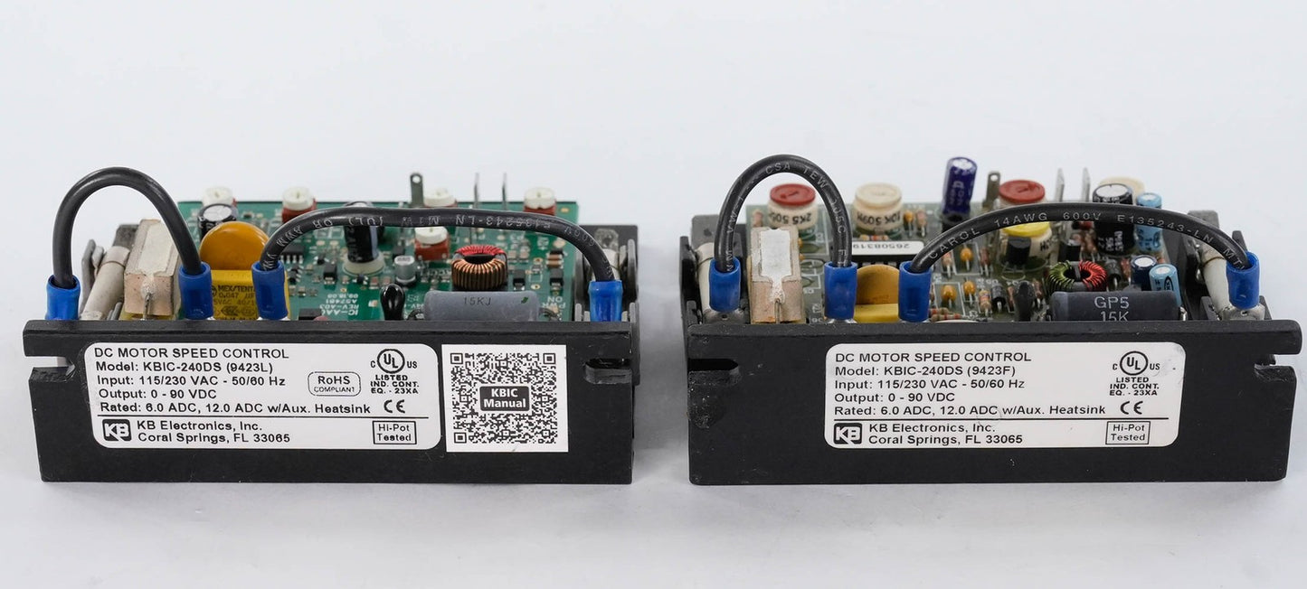 KB Electronics KBIC-240DS (9423L) DC Motor Speed Control 1/50-2 HP KBIC240DS