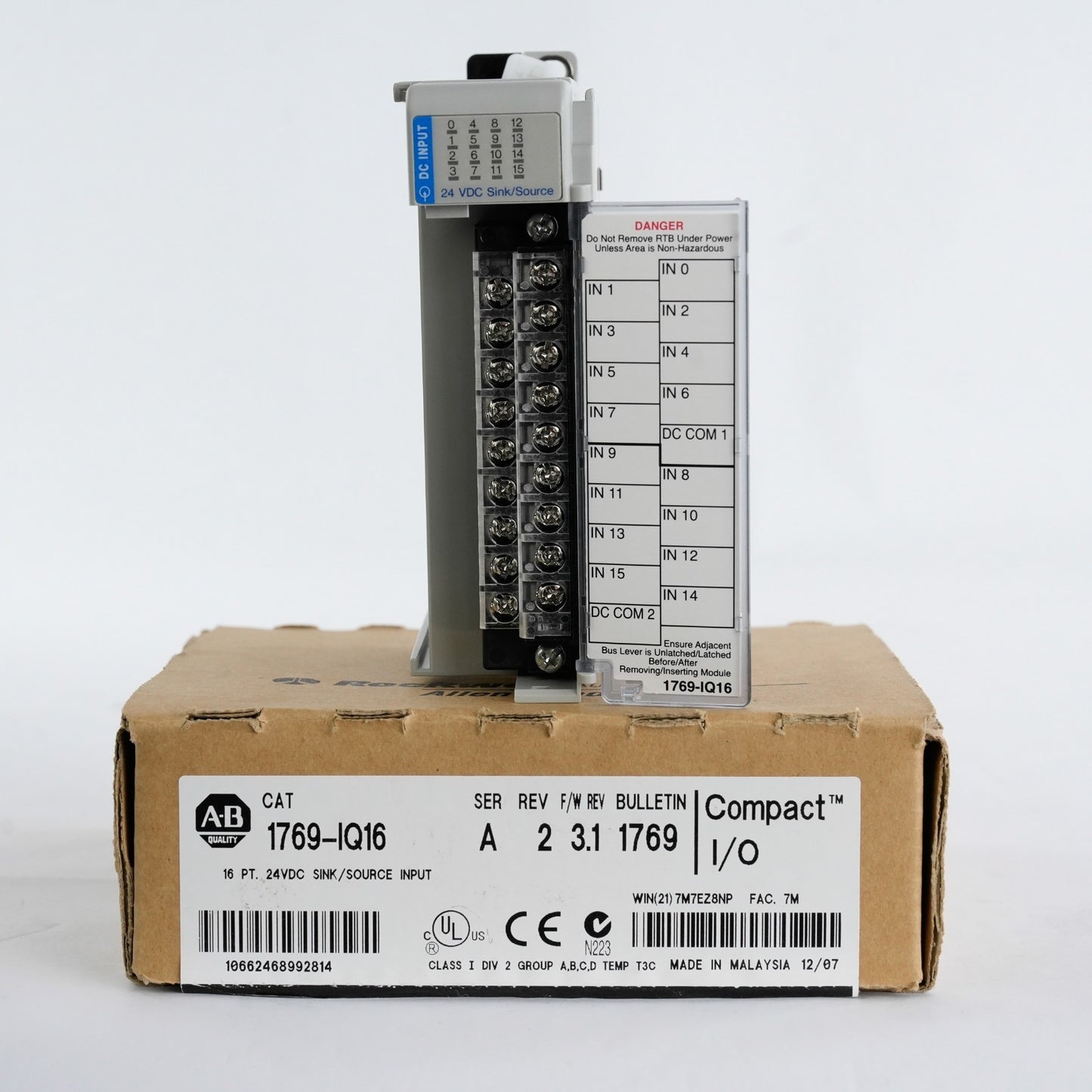 Allen Bradley 1769-IQ16 /A Rev 2 CompactLogix I/O Module 1769IQ16 - Open Box